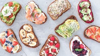 10 Easy and Healthy Breakfast Recipes Toast 10 Ways [upl. by Elpmid474]