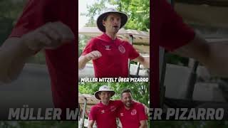 Selbst eine BayernLegende wie Claudio Pizarro ist vor Thomas Müller nicht sicher 😂 [upl. by Malim794]