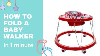 how to fold a baby walker easily [upl. by Sanbo]