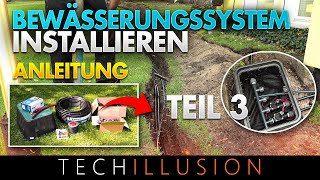 💧🌿AUTOMATISCHES BEWÄSSERUNGSSYSTEM Verlegen 🔥TEIL 3  Bewässerungssystem Gardena selber bauen 😨😱 [upl. by Enneirdna]