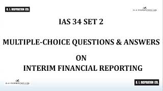 IAS 34 Interim Financial Reporting Multiplechoice Questions and Answers Set 2 [upl. by Owena]