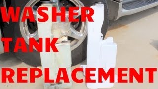 WINDSHIELD WASHER RESERVOIR TANK REPLACEMENT GMC YUKON CHEVY TAHOE [upl. by Laira]