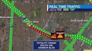 405 Freeway shut down over fatal crash [upl. by Winona765]