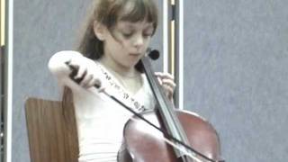 Cello recital Vivaldi Sonata No 5 in E minor Largo and Allegro 8 yo [upl. by Acacia]