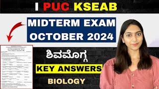 1st puc Biology Midterm Exam 2024 Key Answers KSEAB BotanyBloom5 [upl. by Yemrots627]