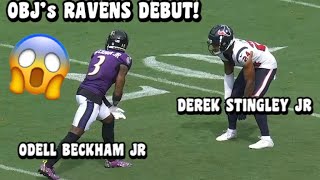 Odell Beckham Jr Ravens DEBUT Vs Derek Stingley Jr 🔥👀 2023 Ravens vs Texans highlights [upl. by Emyle]