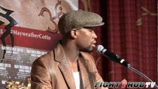 Floyd Mayweather Jr vs Miguel Cotto Los Angeles Press Conference highlights [upl. by Ecidna951]