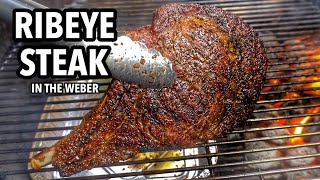 How to Reverse Sear a Ribeye Steak in a Weber [upl. by Briscoe258]