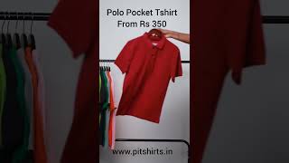 Pure Cotton Polo Pocket T Shirts From Rs 350 wwwpitshirtsin [upl. by Mauretta839]