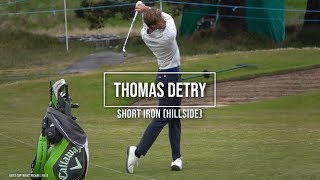 Thomas Detry golf swing  shortiron front Betfred British Masters Hillside May 2019 [upl. by Curnin]