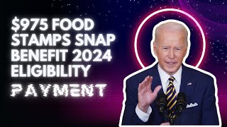 292  536  768  975 Food Stamps SNAP Benefit 2024 Eligibility Payment Schedule [upl. by Nacul]