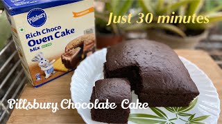 Pillsbury Rich Choco Oven Cake mix Egg free cake  Easiest Chocolate Cake [upl. by Guenevere763]