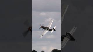 P51 Mustang Takeoff at Sywell Airshow [upl. by Ateekal]