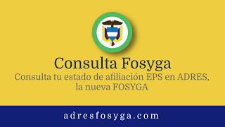 Consulta tu Afiliación EPS en ADRES la nueva FOSYGA [upl. by Gerger]