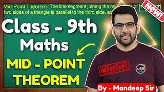 Mid Point Theorem Class 9  Class 9 Theorem 88  Class 9 maths [upl. by Safir]