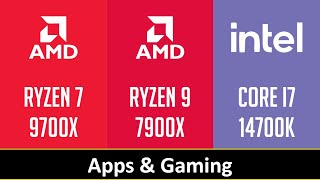 RYZEN 7 9700X vs RYZEN 9 7900X vs CORE I7 14700K [upl. by Ema115]