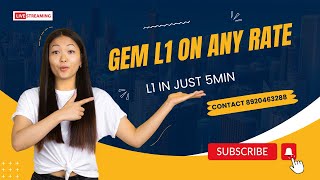 GEM L1 TRICK I GEM L1 COMPLETE PROCESS I how to l1 in gem [upl. by Nnyllatsyrc353]