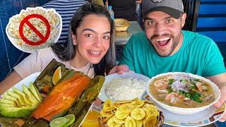 Probando ENCEBOLLADO EN LA COSTA por primera vez  Comida Típica Ecuatoriana [upl. by Fabrianna]