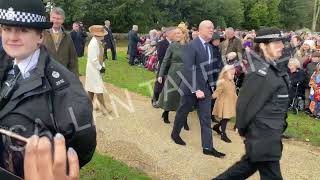 The Royal Family at Sandringham Church Christmas Service 2023  Video 1 [upl. by Andrus]