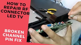 HOW TO FIX BROKEN TV ANTENNA INPUT SOCKET REPLACEMENT [upl. by Etnoek466]