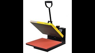 Fancierstudio Power Heat Press 15by15Inch Digital Sublimation Heat Press  Black and Yellow [upl. by Thorpe]