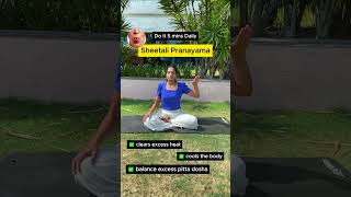 Sheetkari Pranayama and its benefits  Sheetali Pranayama  Trimuk yoga [upl. by Houser]