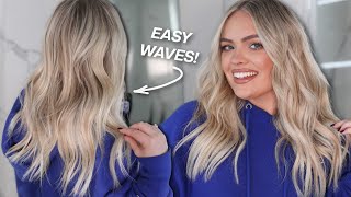 HOW TO EASY EVERYDAY BEACH WAVES HAIR STYLE TUTORIAL  Hacks Tips amp Tricks for Beginners [upl. by Laven]