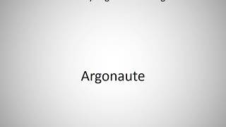 How to say Argonaute in English [upl. by Helli]