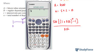 Ordinary Simple Annuity Finding Accumulated Sum  Interest Compounded SemiAnnually Question 1 [upl. by Fadil]