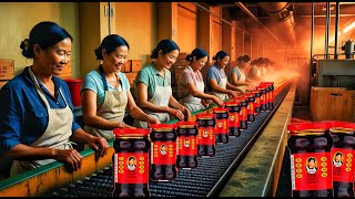 How Lao Gan Ma Is Made in Factory  Famous Chinese Chilli Oil Processing In Millions [upl. by Alek]