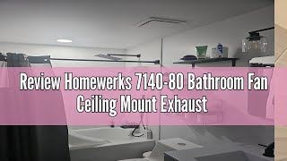 Review Homewerks 714080 Bathroom Fan Ceiling Mount Exhaust Ventilation 15 Sones 80 CFM White [upl. by Yeruoc]