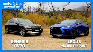 Genesis GV70 vs Lexus NX Comparison Test Best Luxury SUV Battle [upl. by Rbma]