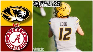 21 Missouri vs 15 Alabama Week 9 Simulation CFB 25 PS5 [upl. by Alecram]