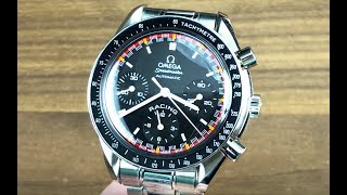 Omega Speedmaster Racing Michael Schumacher 35185000 Omega Watch Review [upl. by Dnana137]