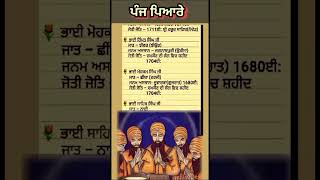 Panj piyare  sikh history  sikh gk  guru guru gurbani sikhhistory shabad gurugobindsingh [upl. by Bayless754]