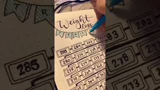 Weight Loss Tracker🖲️🏃 Creative Journaling Ideasbulletjournalideas bujo2022 bujo bulletjournal [upl. by Shuler]