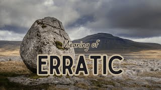 What is the meaning of Erratic [upl. by Ahsikram171]