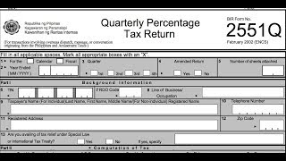 BIR Form 2551Q ETM Filling Up Correctly [upl. by Gader]