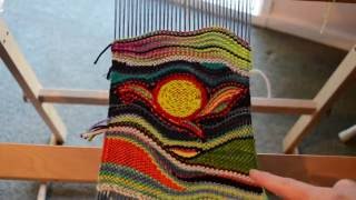 Tapestry style weaving on Rigid heddle loom part 4  my finished work and weaving shapes [upl. by Einnos220]