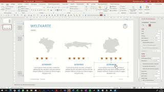 Weltkarte Powerpoint Design powerpoint speedart [upl. by Esinnej]