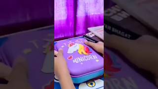 Unicorn 🦄 pencil case💜 music song shorts Crystal Diy Corner youtube trending [upl. by Aiel]