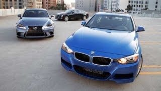 2013 BMW 328i vs 2013 Cadillac ATS vs 2014 Lexus IS250  Sports Sedan Comparison [upl. by Ardna745]