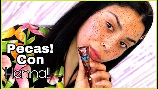 COMO HACER PECAS CON HENNA  FRECKLES WITH HENNA [upl. by Sidhu]