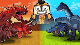 DINOSAUR MAP WARS ISLAND Minecraft [upl. by Genie]