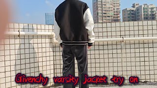 Givenchy Bomber Varsity Jacket try on  Unboxing [upl. by Yht]