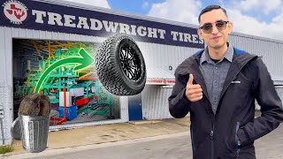 How to Convert Used Tires Into New Tires  Remolding Factory Tour [upl. by Llebpmac]