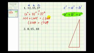 Example Determine if a Triangle is a Right Triangle Given the Length of 3 Sides [upl. by Ravahs]