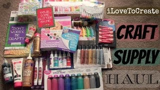 CRAFT SUPPLY HAUL  Tie Dye Fabric Paint Glue amp More from iLoveToCreate  SoCraftastic [upl. by Guthrie]