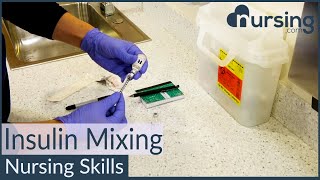 Insulin Mixing NPH with Regular Nursing Skills [upl. by Hildebrandt]