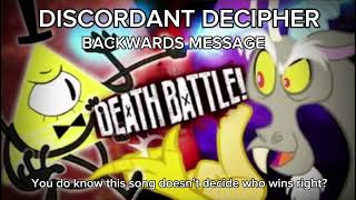 Discordant Decipher backwards message  DEATH BATTLE Music [upl. by Dehlia]